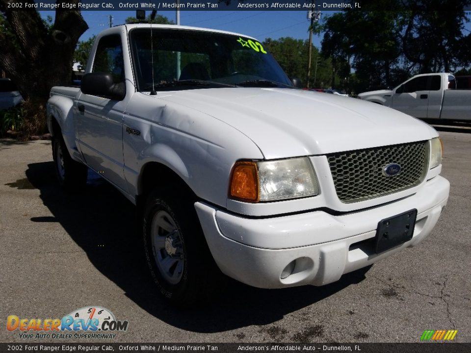 2002 Ford Ranger Edge Regular Cab Oxford White / Medium Prairie Tan Photo #1