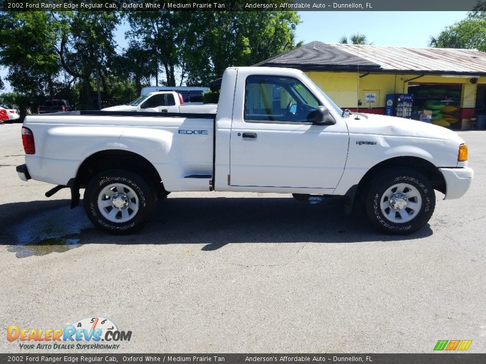 2002 Ford Ranger Edge Regular Cab Oxford White / Medium Prairie Tan Photo #2