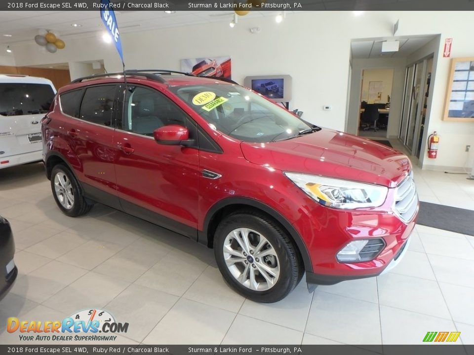 2018 Ford Escape SEL 4WD Ruby Red / Charcoal Black Photo #1