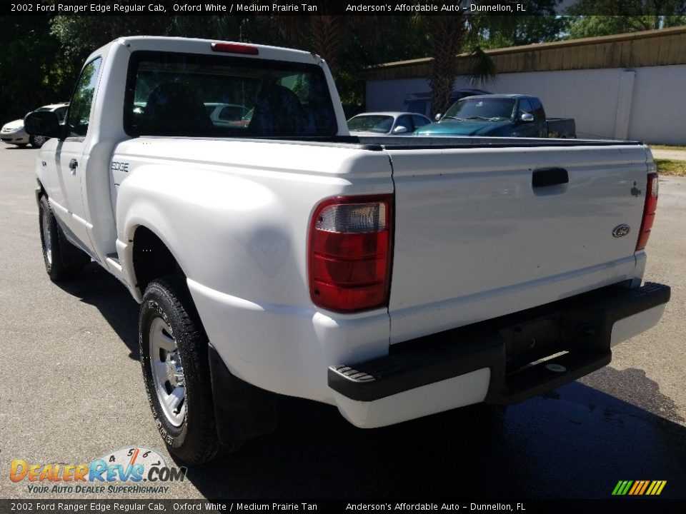 2002 Ford Ranger Edge Regular Cab Oxford White / Medium Prairie Tan Photo #5