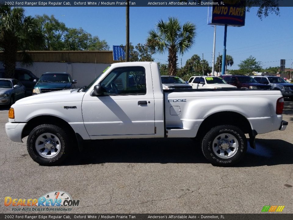 2002 Ford Ranger Edge Regular Cab Oxford White / Medium Prairie Tan Photo #6