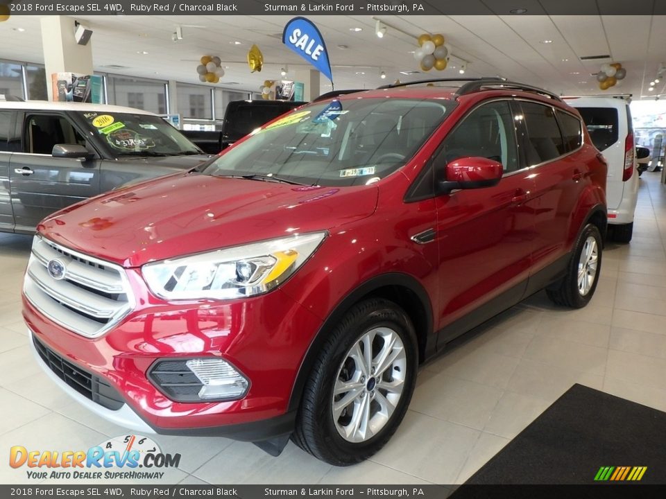 2018 Ford Escape SEL 4WD Ruby Red / Charcoal Black Photo #4