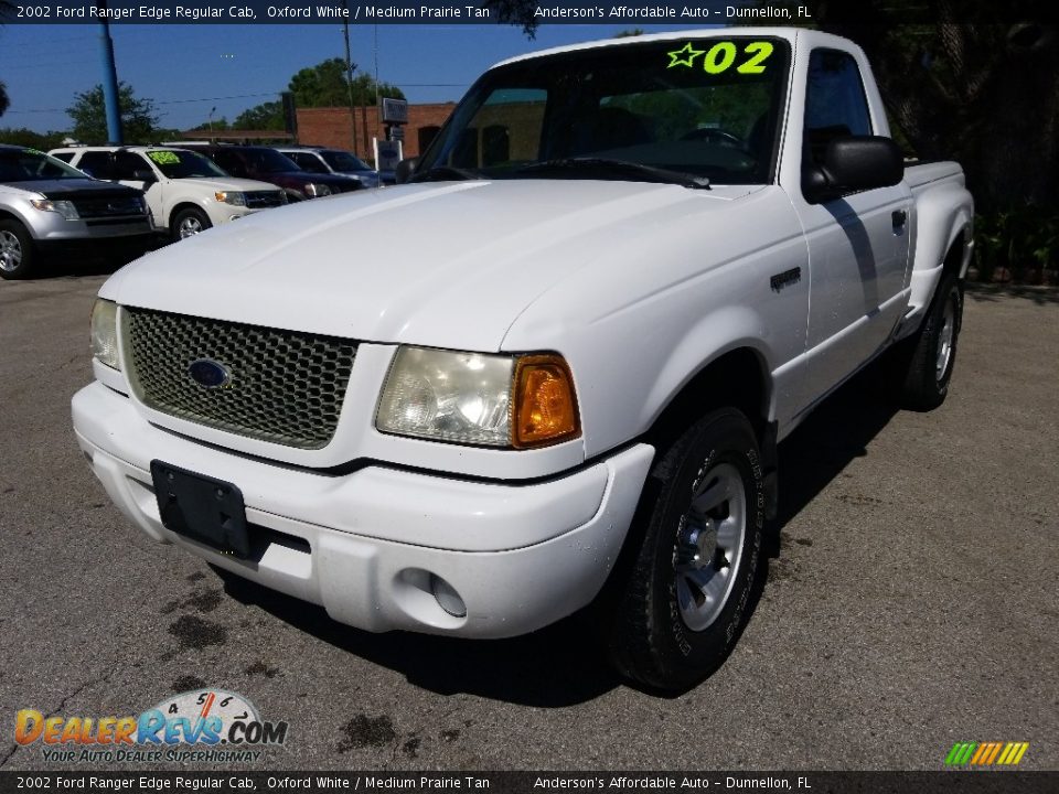 2002 Ford Ranger Edge Regular Cab Oxford White / Medium Prairie Tan Photo #7