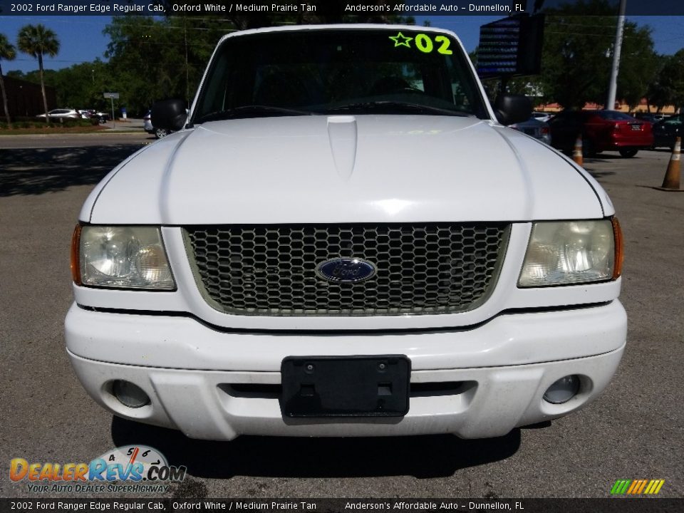 2002 Ford Ranger Edge Regular Cab Oxford White / Medium Prairie Tan Photo #8