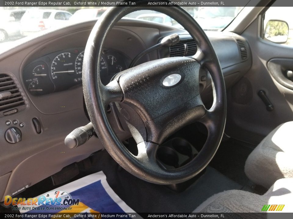 2002 Ford Ranger Edge Regular Cab Oxford White / Medium Prairie Tan Photo #11