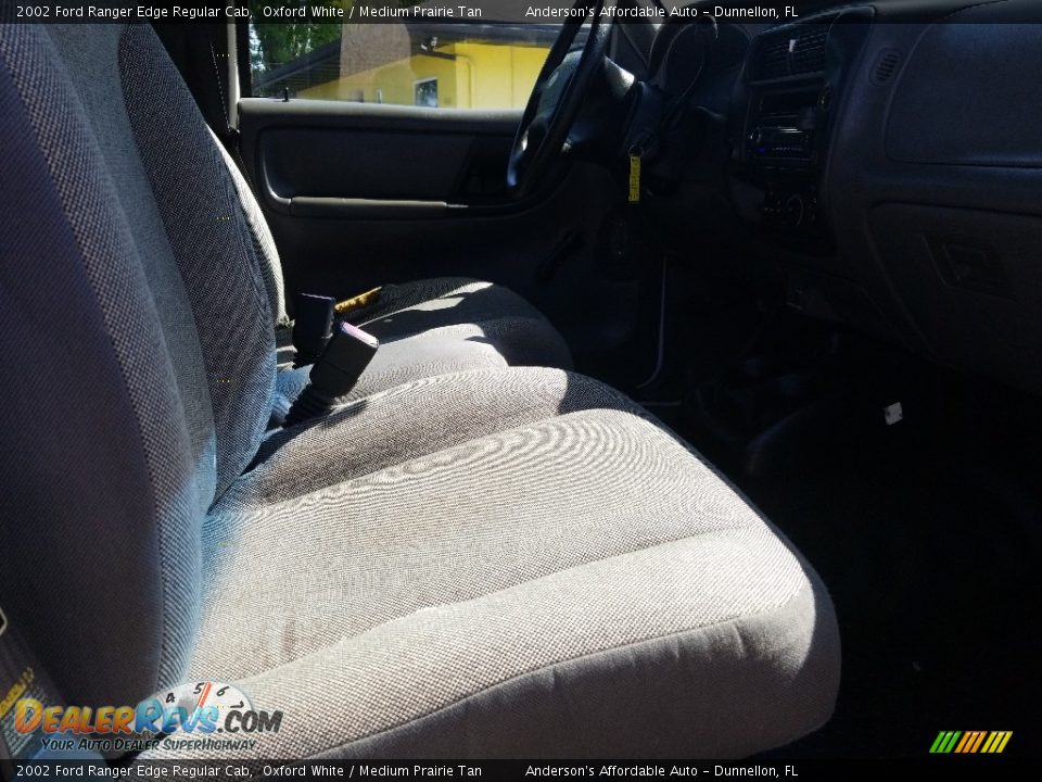 2002 Ford Ranger Edge Regular Cab Oxford White / Medium Prairie Tan Photo #13
