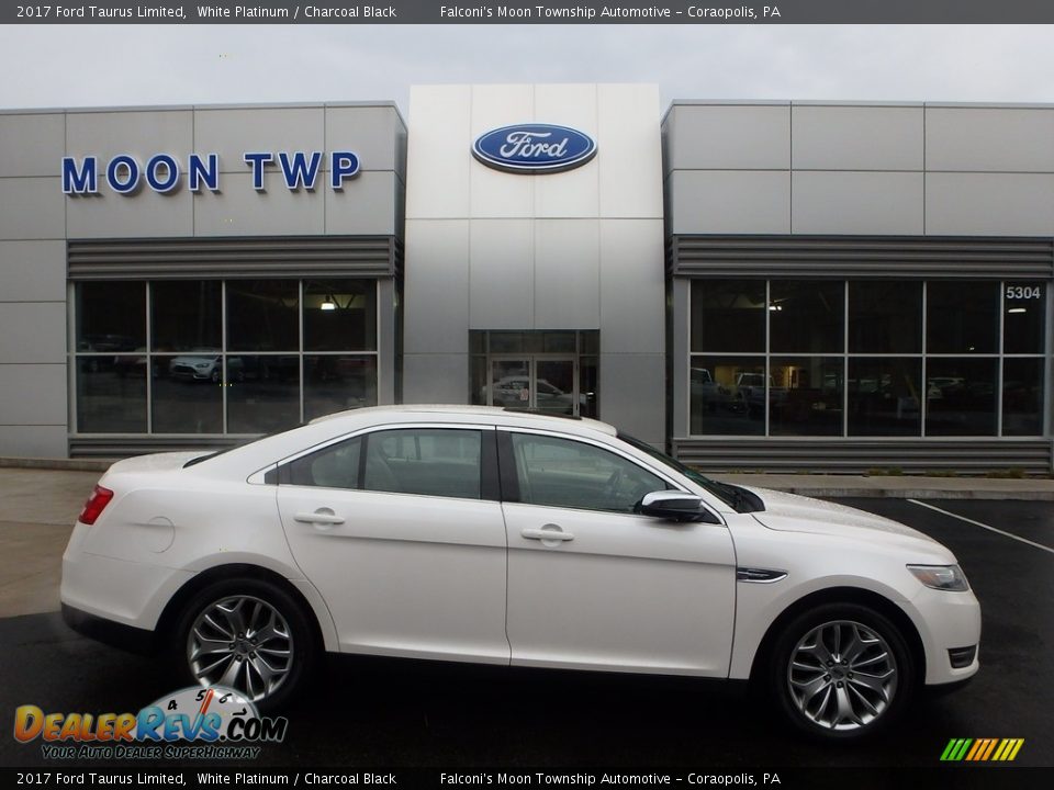 2017 Ford Taurus Limited White Platinum / Charcoal Black Photo #1
