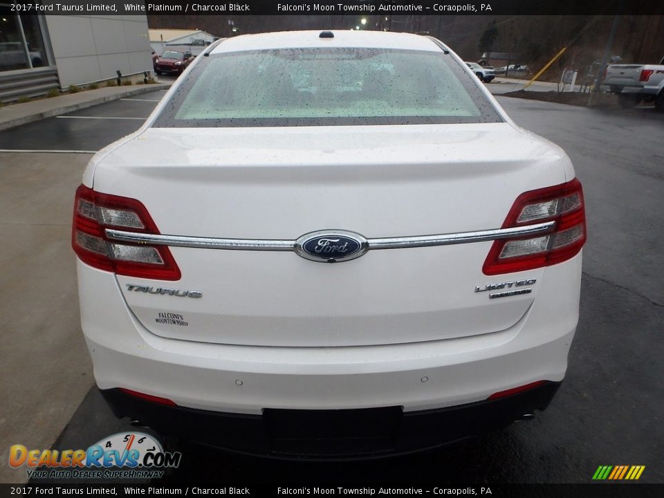 2017 Ford Taurus Limited White Platinum / Charcoal Black Photo #3