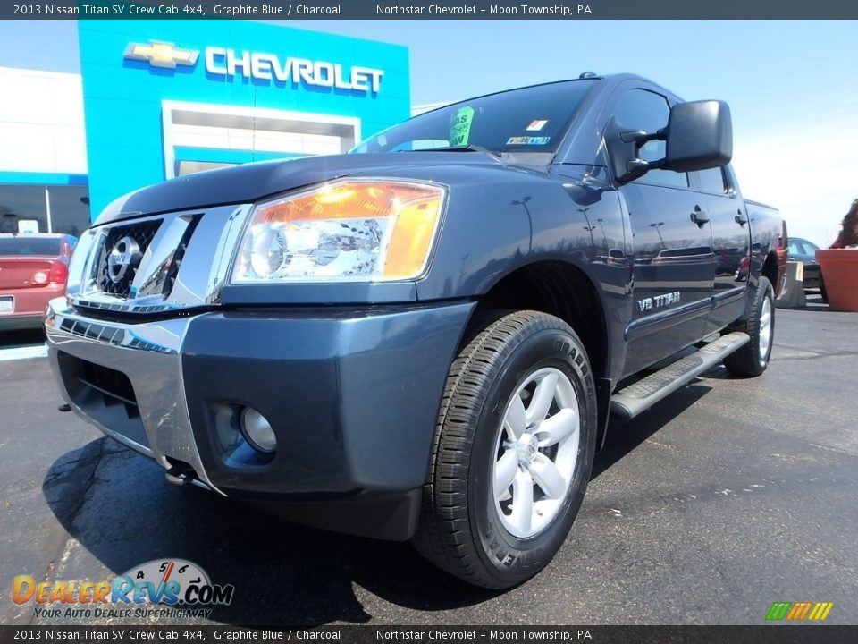 2013 Nissan Titan SV Crew Cab 4x4 Graphite Blue / Charcoal Photo #2