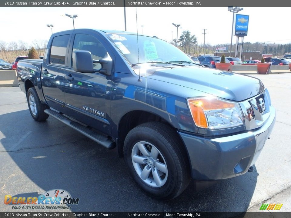 2013 Nissan Titan SV Crew Cab 4x4 Graphite Blue / Charcoal Photo #10