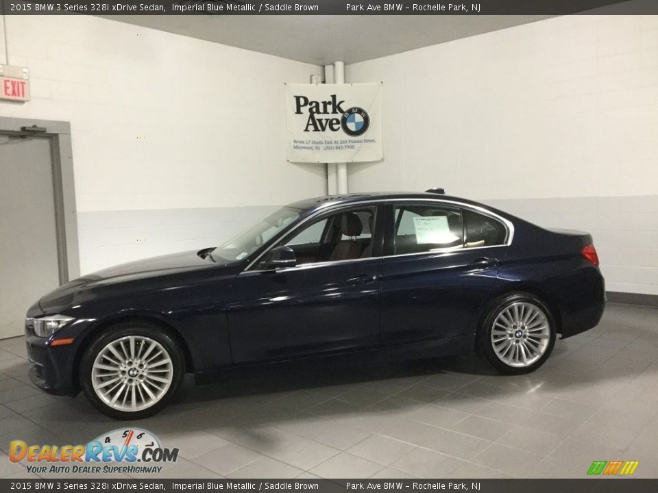 2015 BMW 3 Series 328i xDrive Sedan Imperial Blue Metallic / Saddle Brown Photo #2