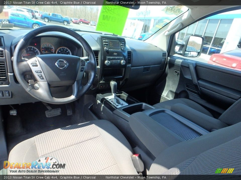 2013 Nissan Titan SV Crew Cab 4x4 Graphite Blue / Charcoal Photo #21