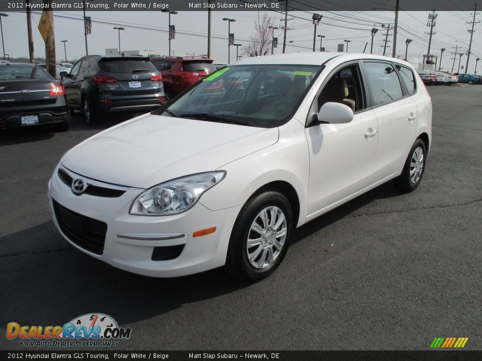 2012 Hyundai Elantra GLS Touring Polar White / Beige Photo #2