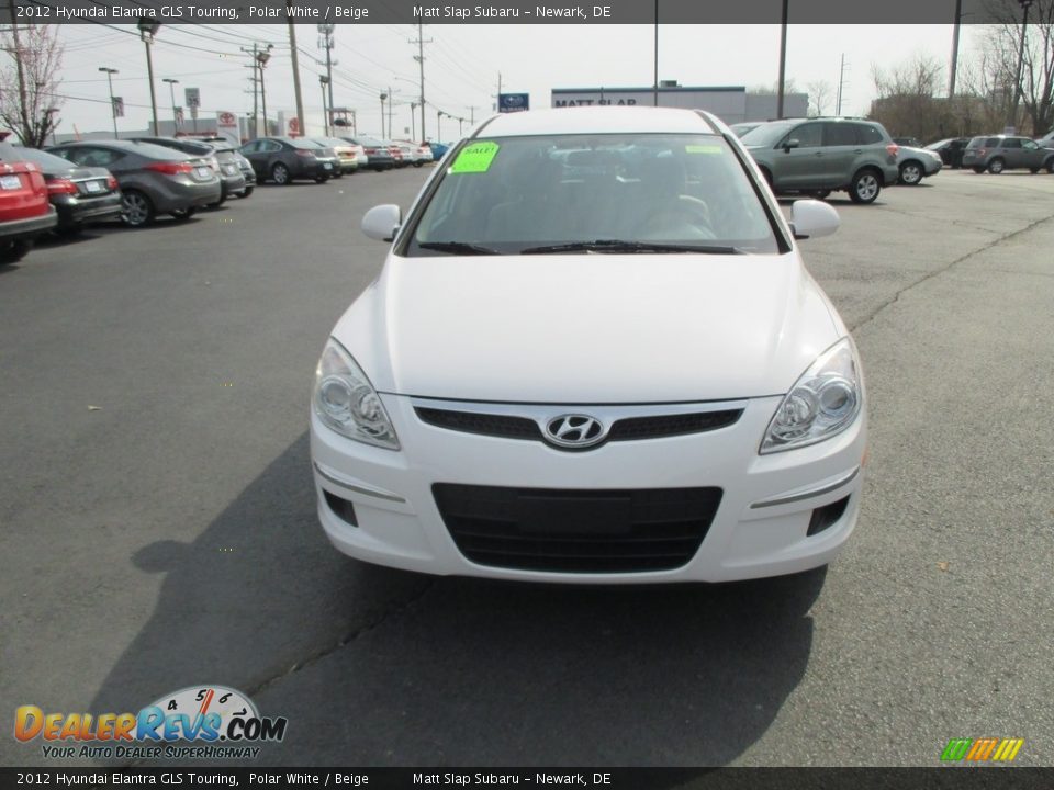 2012 Hyundai Elantra GLS Touring Polar White / Beige Photo #3