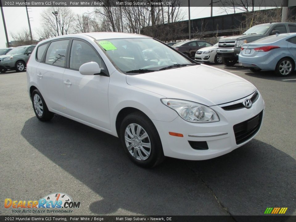 2012 Hyundai Elantra GLS Touring Polar White / Beige Photo #4