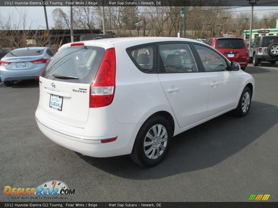 2012 Hyundai Elantra GLS Touring Polar White / Beige Photo #6