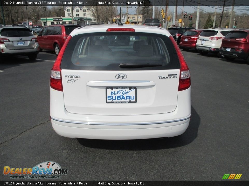 2012 Hyundai Elantra GLS Touring Polar White / Beige Photo #7