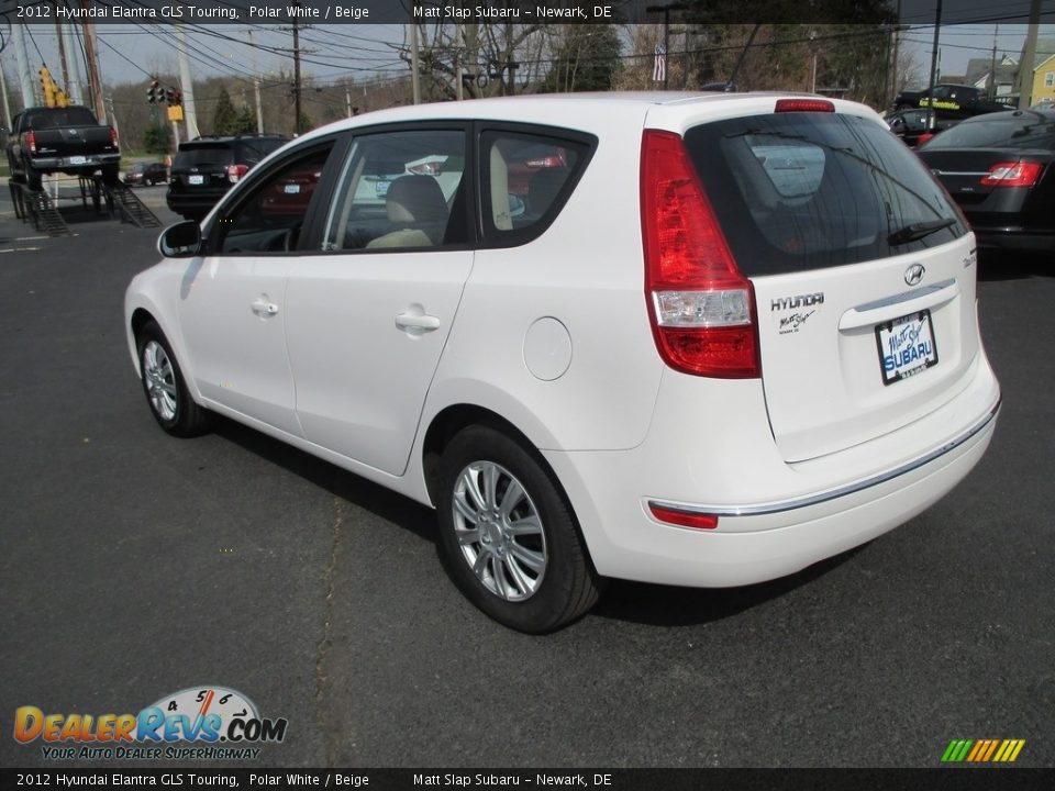 2012 Hyundai Elantra GLS Touring Polar White / Beige Photo #8
