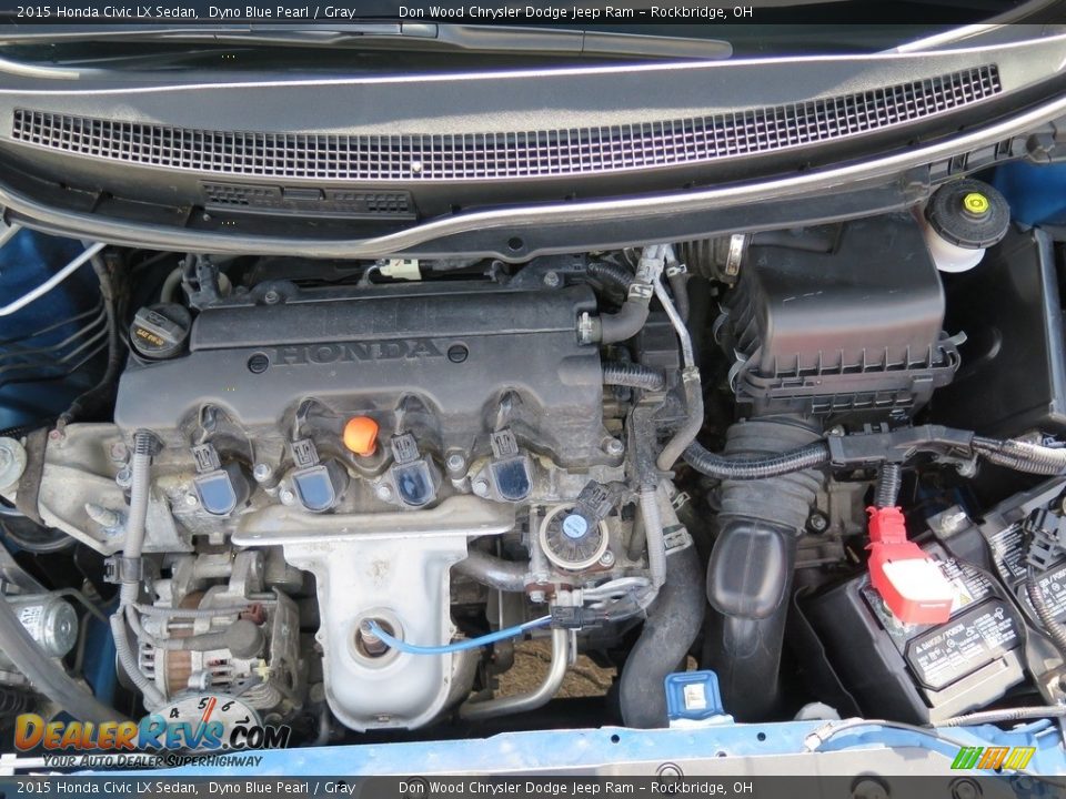 2015 Honda Civic LX Sedan Dyno Blue Pearl / Gray Photo #29