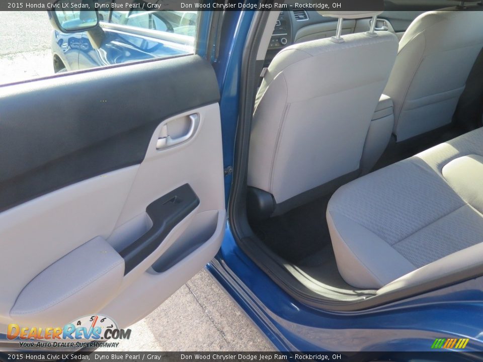 2015 Honda Civic LX Sedan Dyno Blue Pearl / Gray Photo #31