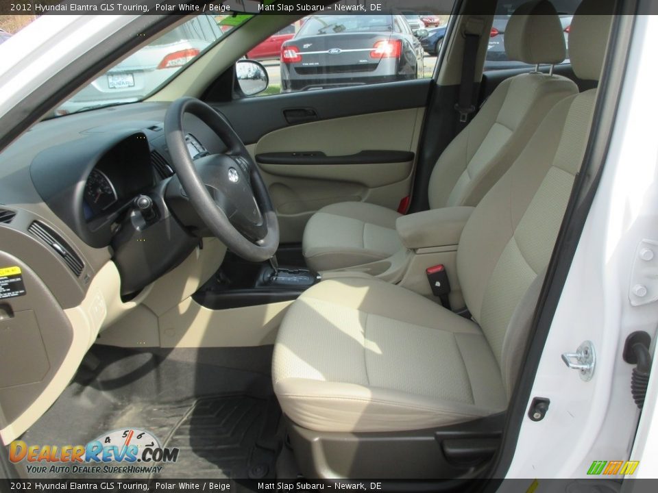 2012 Hyundai Elantra GLS Touring Polar White / Beige Photo #12