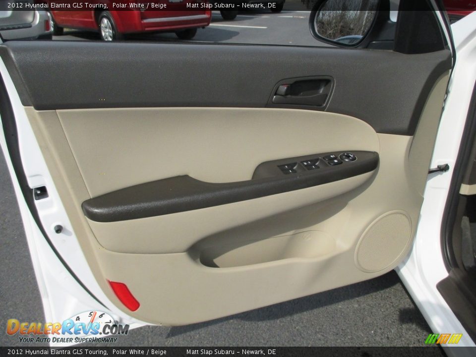 2012 Hyundai Elantra GLS Touring Polar White / Beige Photo #13