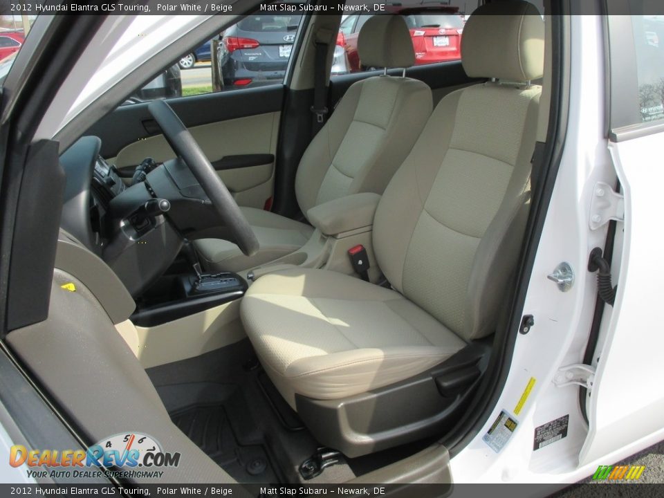 2012 Hyundai Elantra GLS Touring Polar White / Beige Photo #15
