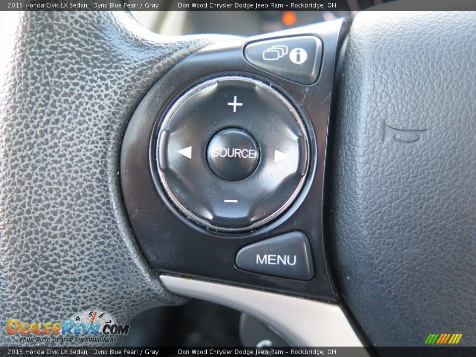 2015 Honda Civic LX Sedan Dyno Blue Pearl / Gray Photo #35