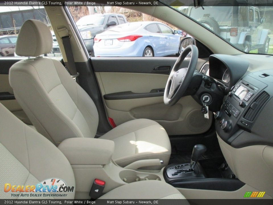 2012 Hyundai Elantra GLS Touring Polar White / Beige Photo #16