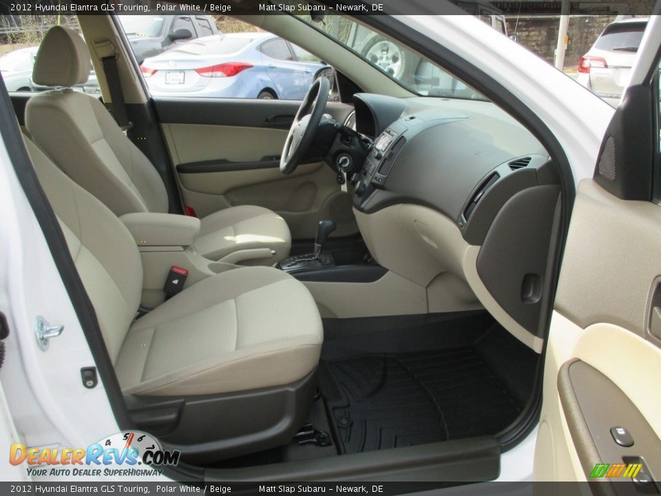 2012 Hyundai Elantra GLS Touring Polar White / Beige Photo #17