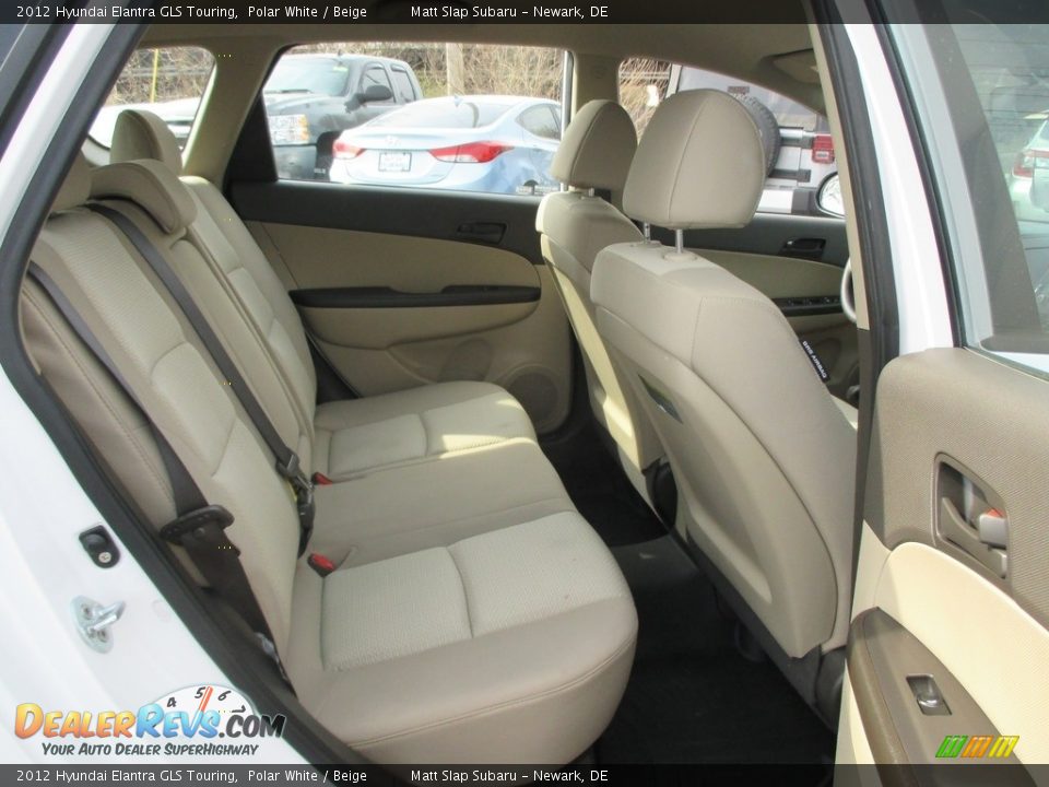 2012 Hyundai Elantra GLS Touring Polar White / Beige Photo #18