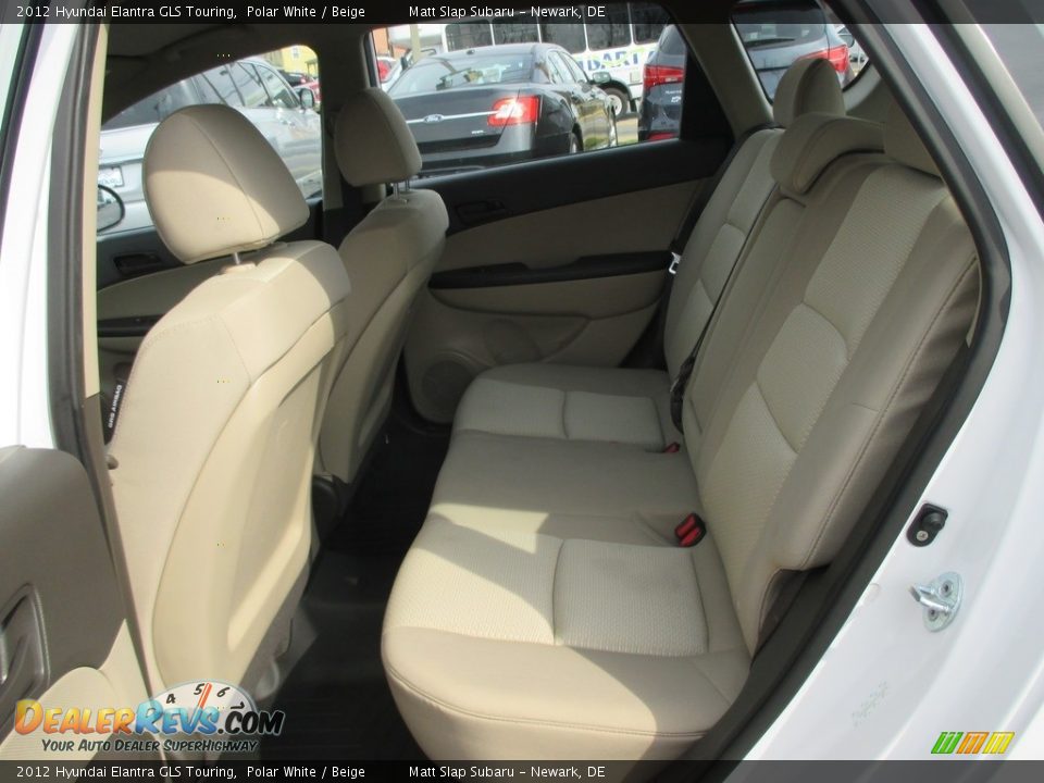 2012 Hyundai Elantra GLS Touring Polar White / Beige Photo #20