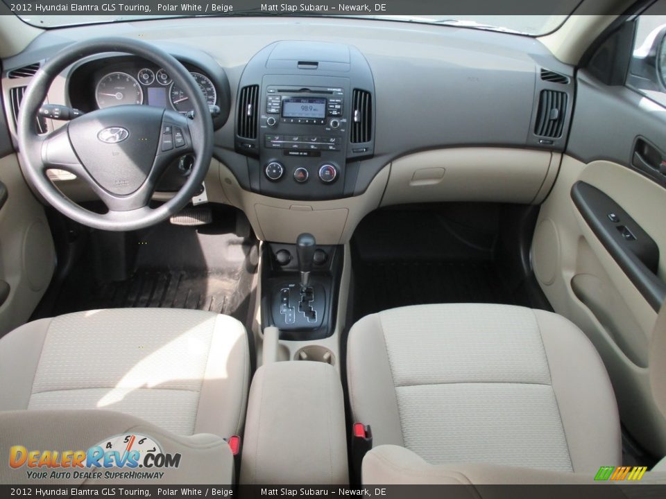 2012 Hyundai Elantra GLS Touring Polar White / Beige Photo #23