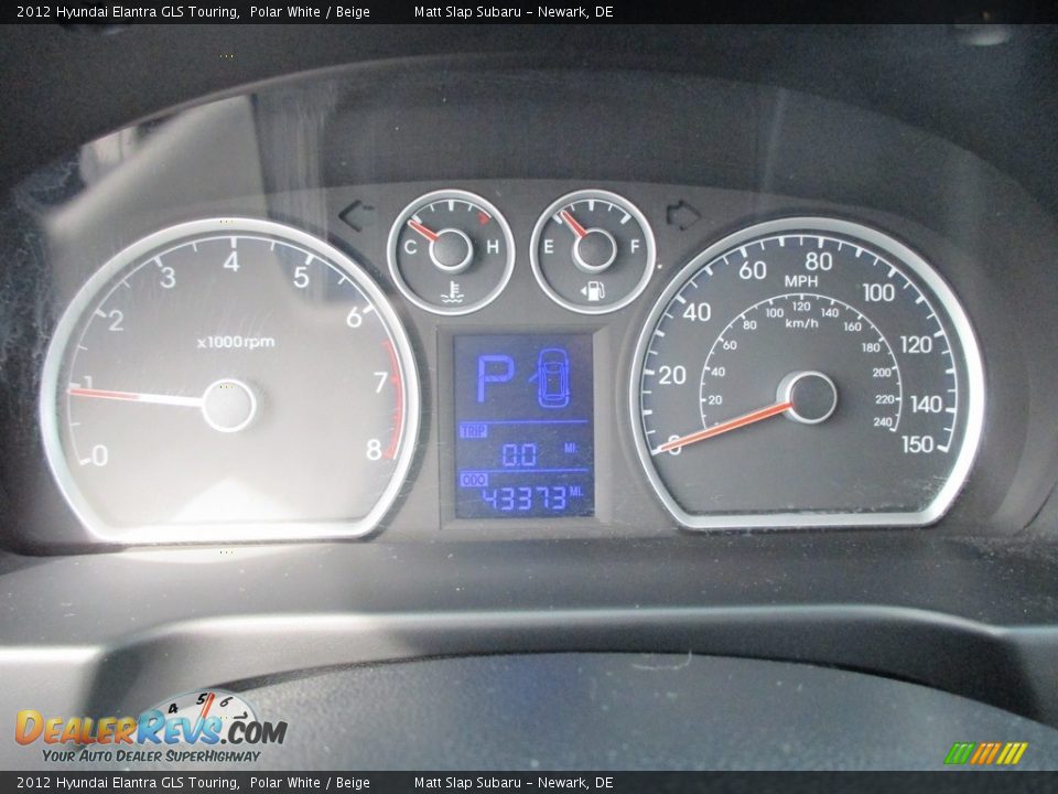 2012 Hyundai Elantra GLS Touring Polar White / Beige Photo #25