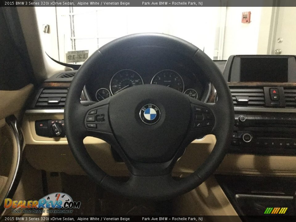 2015 BMW 3 Series 320i xDrive Sedan Alpine White / Venetian Beige Photo #22