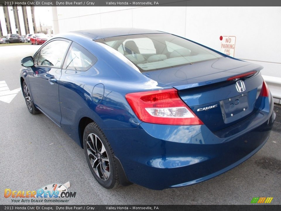 2013 Honda Civic EX Coupe Dyno Blue Pearl / Gray Photo #3