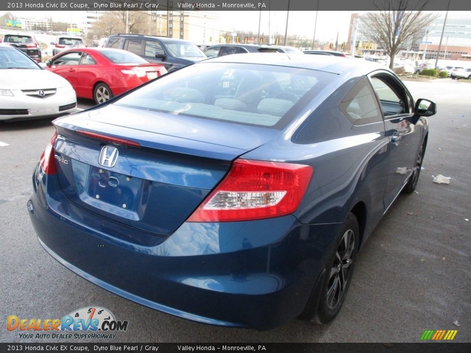 2013 Honda Civic EX Coupe Dyno Blue Pearl / Gray Photo #5