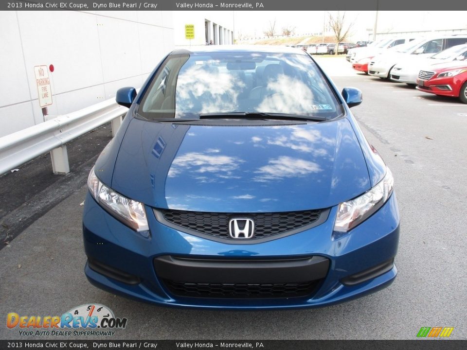 2013 Honda Civic EX Coupe Dyno Blue Pearl / Gray Photo #7