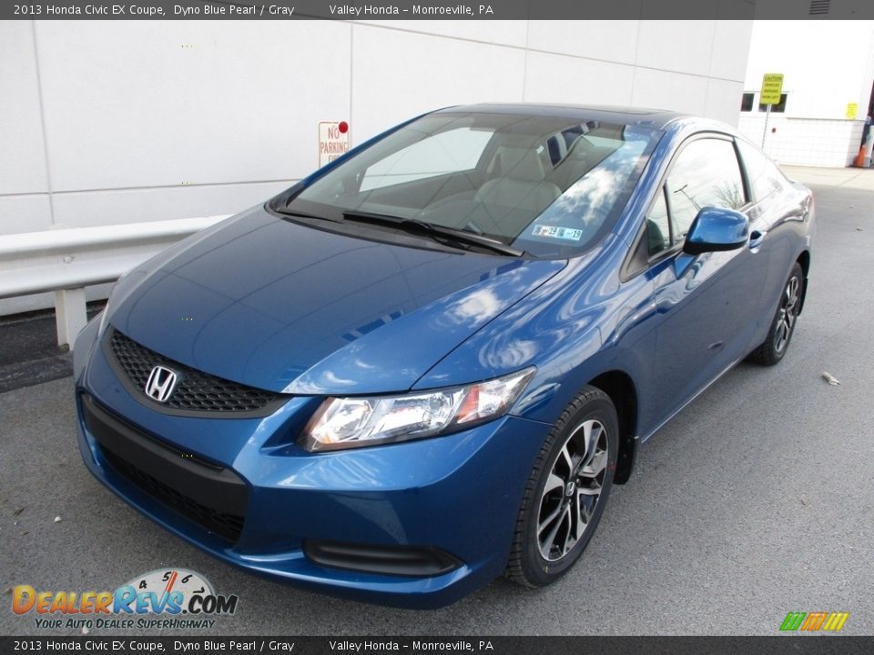 2013 Honda Civic EX Coupe Dyno Blue Pearl / Gray Photo #8
