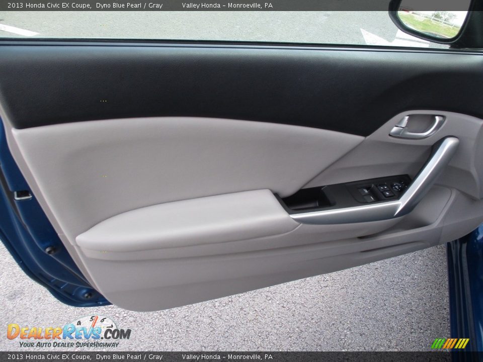 2013 Honda Civic EX Coupe Dyno Blue Pearl / Gray Photo #9