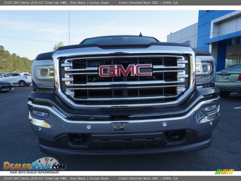 2018 GMC Sierra 1500 SLT Crew Cab 4WD Onyx Black / Cocoa/­Dune Photo #2