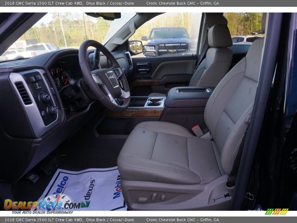 2018 GMC Sierra 1500 SLT Crew Cab 4WD Onyx Black / Cocoa/­Dune Photo #5