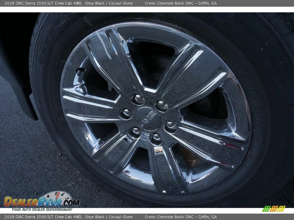 2018 GMC Sierra 1500 SLT Crew Cab 4WD Onyx Black / Cocoa/­Dune Photo #7