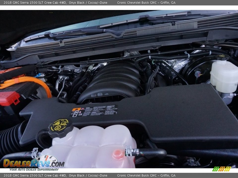 2018 GMC Sierra 1500 SLT Crew Cab 4WD Onyx Black / Cocoa/­Dune Photo #8