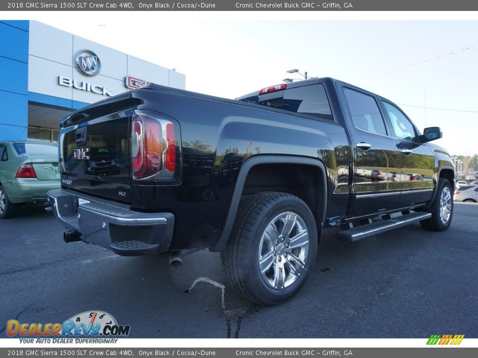 2018 GMC Sierra 1500 SLT Crew Cab 4WD Onyx Black / Cocoa/­Dune Photo #10