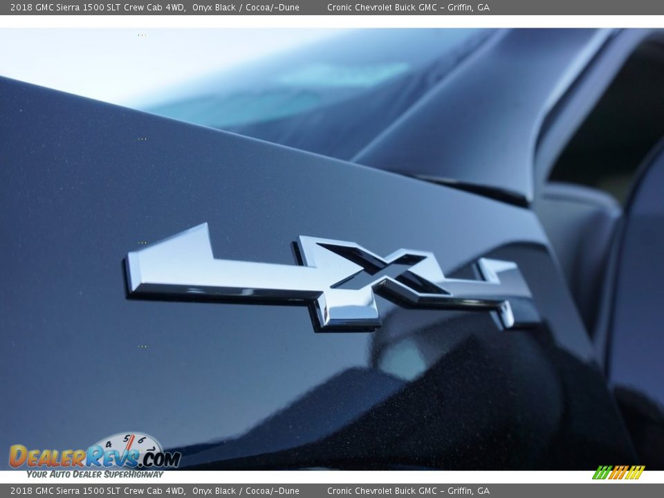 2018 GMC Sierra 1500 SLT Crew Cab 4WD Onyx Black / Cocoa/­Dune Photo #13