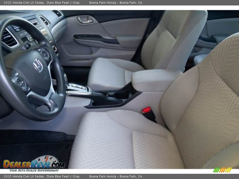 2015 Honda Civic LX Sedan Dyno Blue Pearl / Gray Photo #3