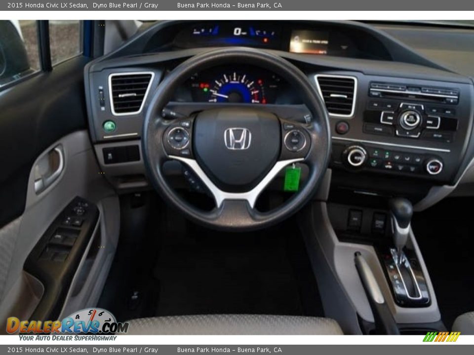 2015 Honda Civic LX Sedan Dyno Blue Pearl / Gray Photo #5