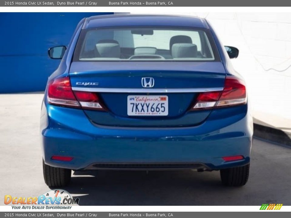 2015 Honda Civic LX Sedan Dyno Blue Pearl / Gray Photo #10