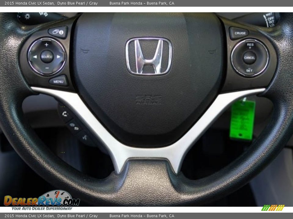 2015 Honda Civic LX Sedan Dyno Blue Pearl / Gray Photo #14